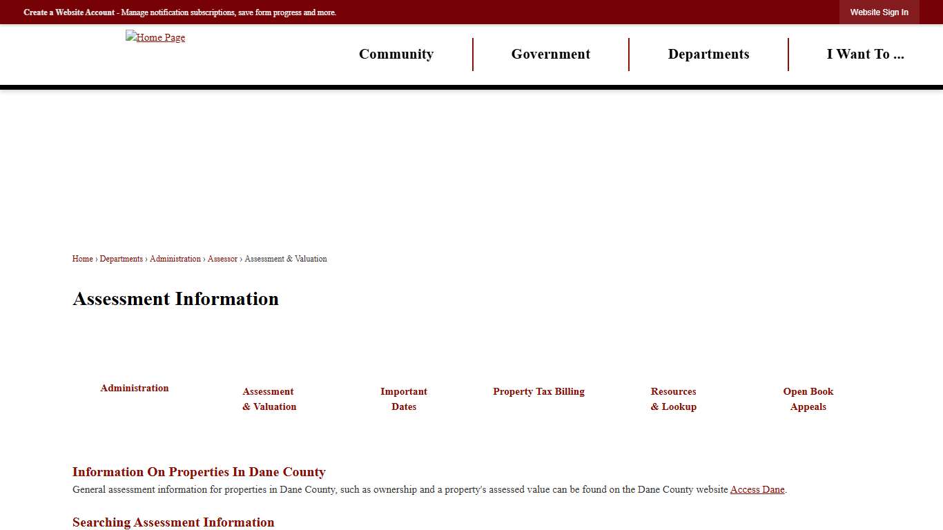 Assessment Information | Middleton, WI - Official Website
