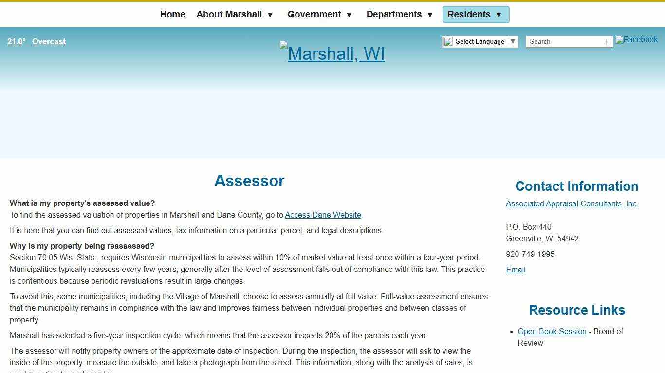 Assessor - Marshall, WI